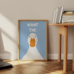 Quirky Duck Canvas Art - Humorous Animal Wall Decor - 20x30cm No Framed (02)