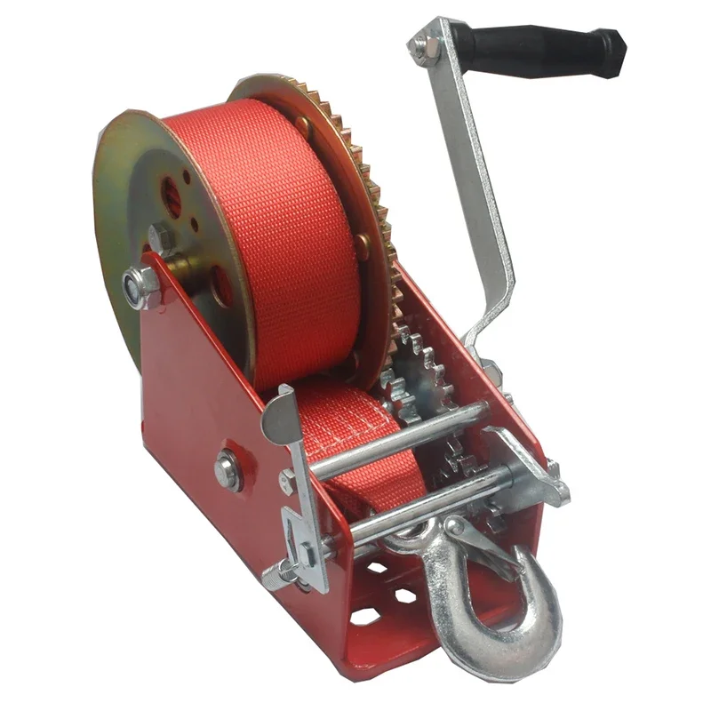 

3000 LBS Manual Winch Nylon Webbing Winch Portable Vehicle-mounted Manual Cargo Handling Car Rescue Manual Winch Tools