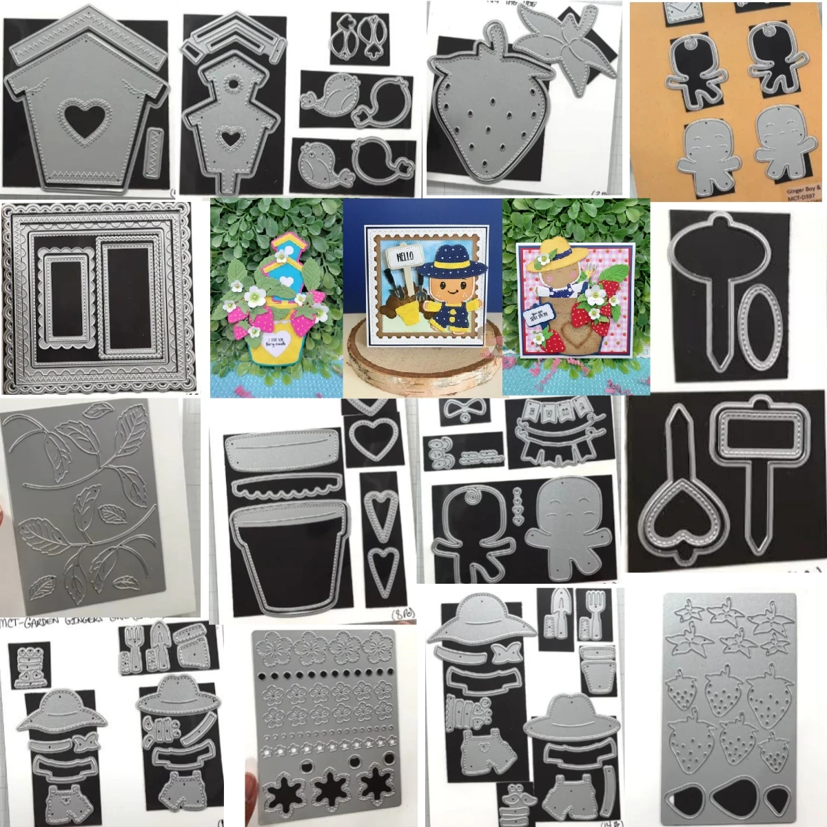

Garden Tool Strawberry Flower Pot Metal Cutting Dies For DIY Scrapbook Embossed Card Craft Template Supplies Decoration 2024 New
