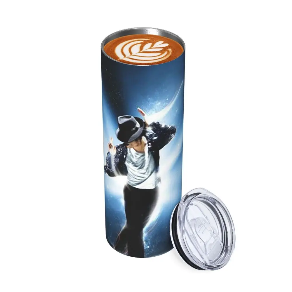 Michael Jackson Musicians Singers Dancers Stainless Steel Tumbler Vacuum Insulated Mug Thermal Cold Cup Straw With Lid 20oz