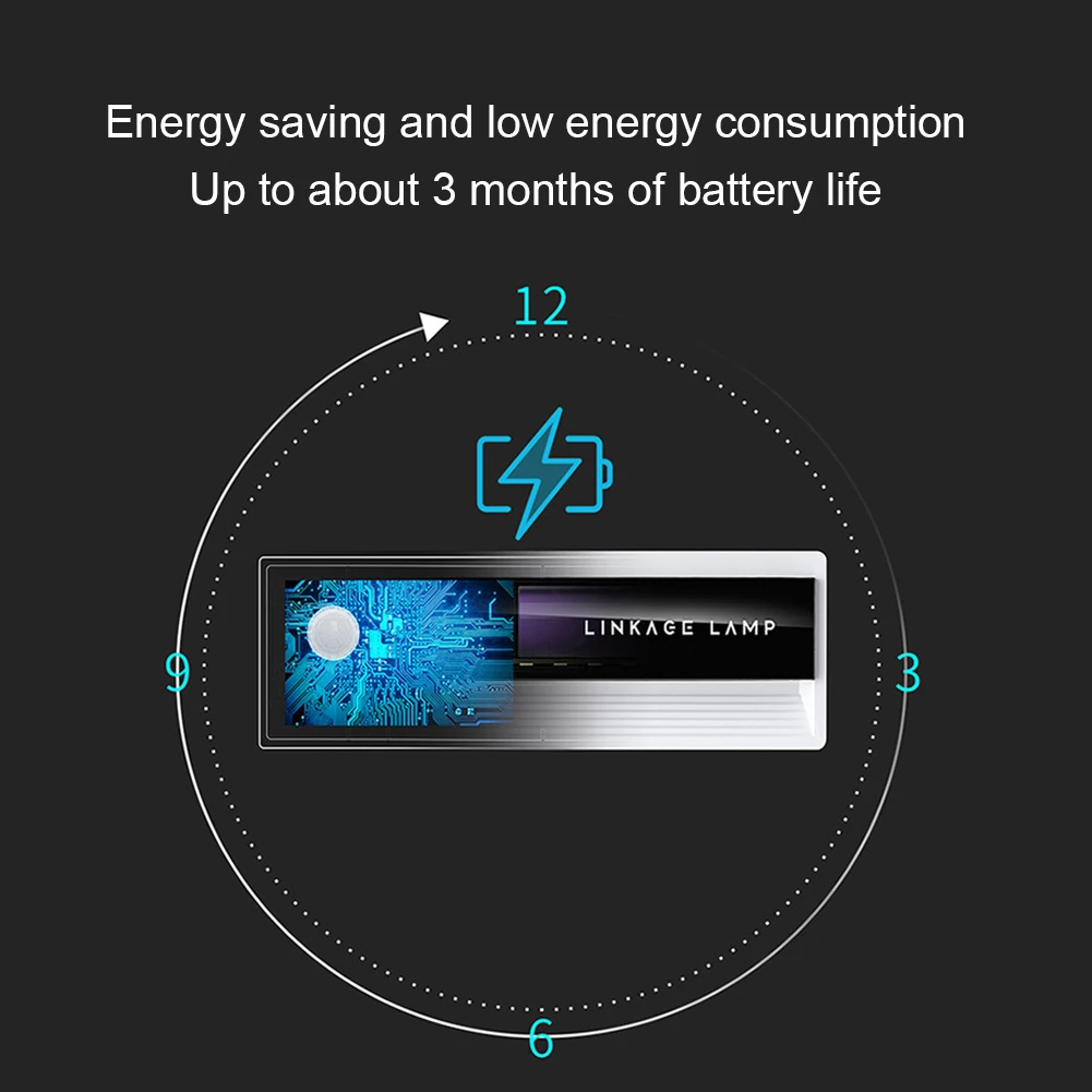 계단 조명 내장 1500mAh 배터리, 복도 아래 캐비닛 조명, 밝기 조절 가능, USB 충전, 계단 조명, 2 개