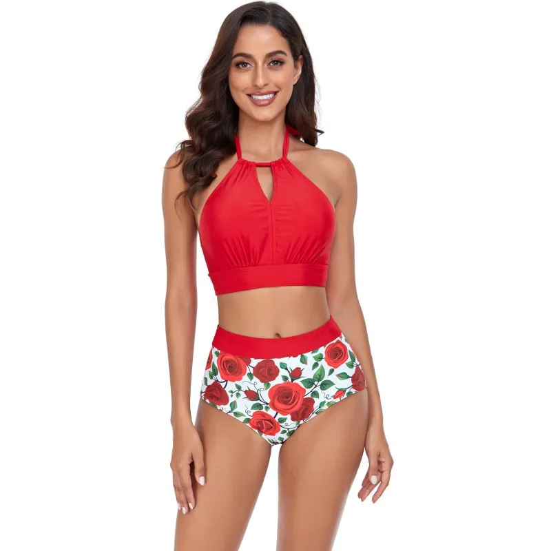 Ygolonger Two Piece Swimsuit 2023 Hot Girls Hollow Out Design Sense  Halternec Outer Wk Slim Top Backless Camisole Women's Wear