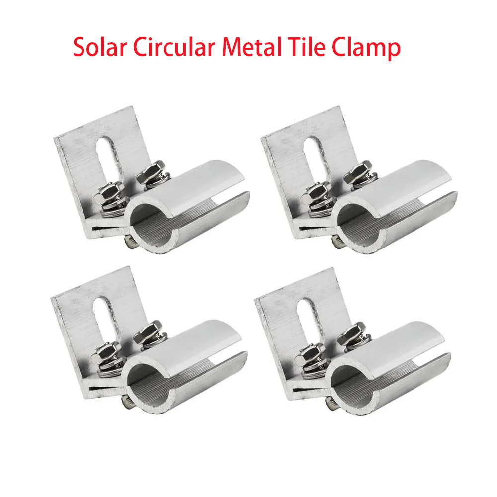 Solar Panel Mounting Bracket Solar Circular Metal Tile Clamp Aluminum Alloy Clamps for PV Module Racking System With Fixation