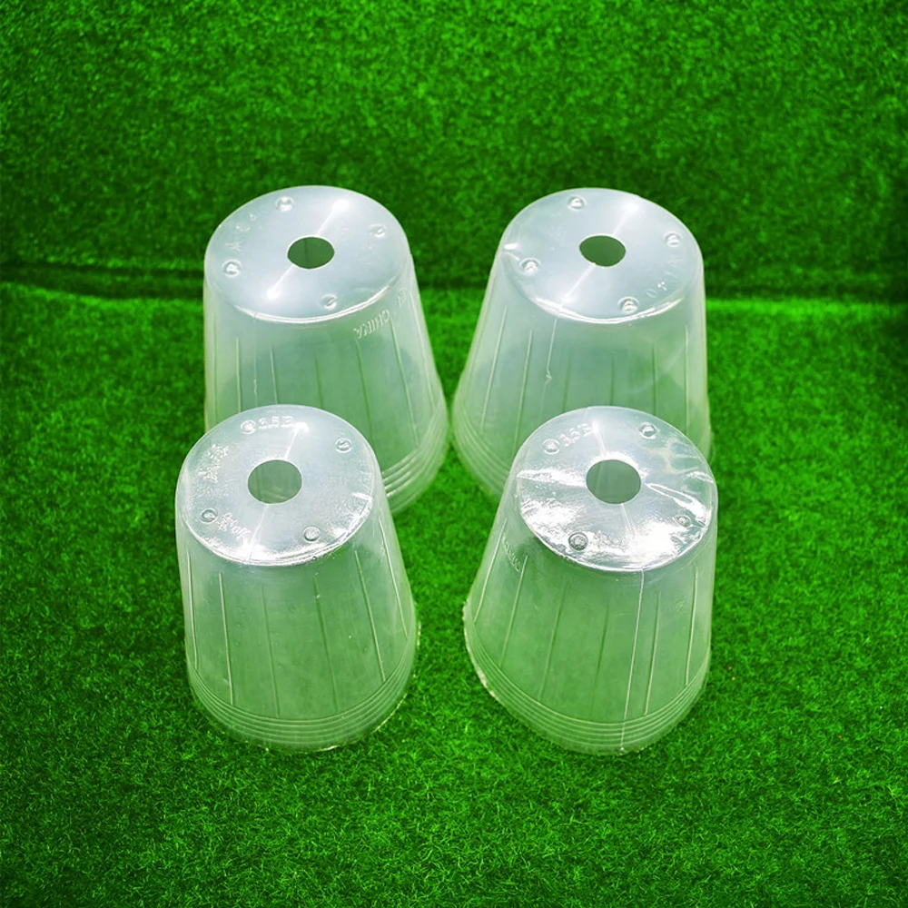 20PC Garden Transparency Nursery Pots Planting Nutrition Cup Orchid Propagation Container Seedling Bag Nutrition Bowl Flowers Pot_voghion.com