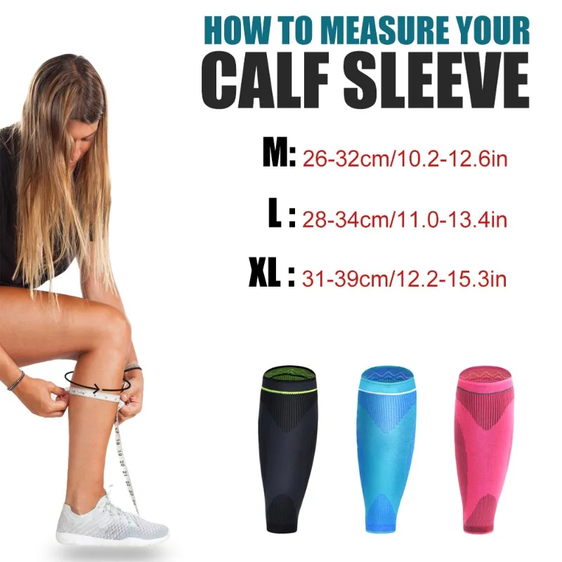 1Pcs Calf Compression Sleeve for Men Women Runners Shin Guards for Running Cycling Training Football Basketball Volleyball
