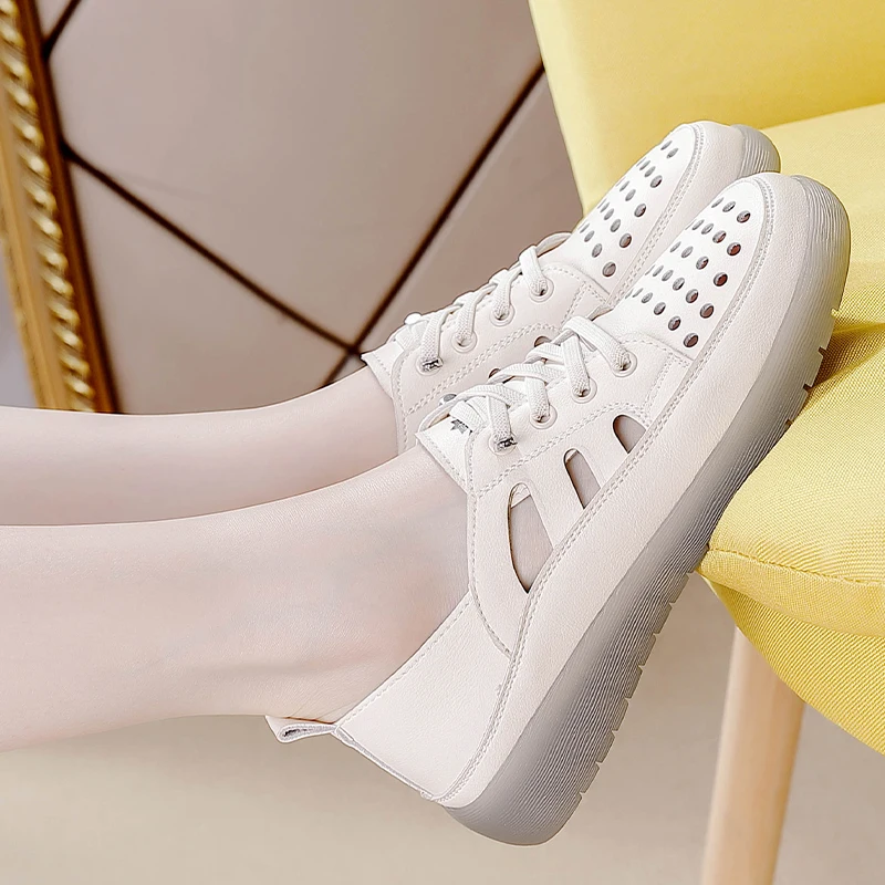 New Women's shoes women Genuine leather Slip on casual shoes Women's Leisure shoes