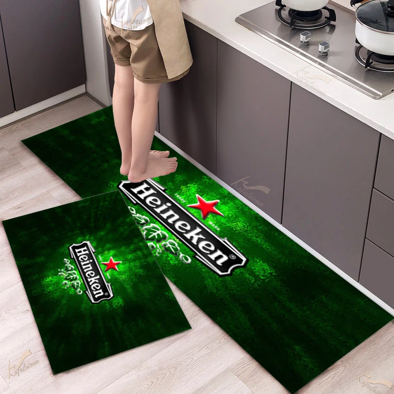 Heineken Modern Beer Kitchen Mat Home Entrance Doormat Corridor Balcony Decor Floor Carpet