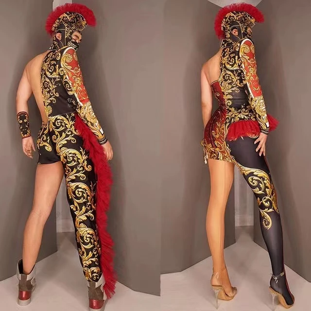 Body Performance Jumpsuit Dance Costume Salsa Bachata Drag Queen One-piece