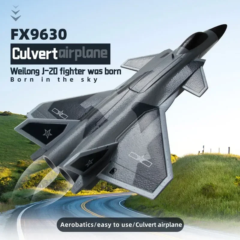 Fx9630 Rc Culvert Aircraft Glider J20 Fighter Radio-controlled 30mm EDF Ductd Aircraft Anti-collision Soft Rubber Nose Design 5