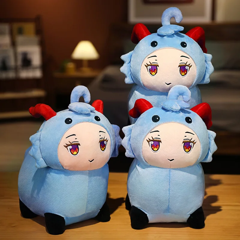 Genshin Impact Ganyu Sheep Plushie Toy Stuffed Animal Game Character Plush Figure Soft Doll Pillow Gift for Fans Collection 10cm genshin impact plush toy keychain pendant plushies tartaglia zhong li xiao klee albedo ganyu fischl stuffed doll kids gift