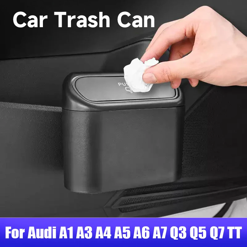 Car Trash Bin Hanging Access For Audi A1 8X A3 S3 8L 8P 8V 8Y A4 S4 B6 B7 B8 B9 B10 A5 S5 A6 S6 C5 C6 C7 C8 A7 Q3 Q5 Q7 TT 8N 8J
