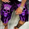 New Men's beach shorts Horror Skull 3D Printed  Board Shorts Summer Swim Trunks Elastic Waist DrawstringHawaiian Style Holiday 4