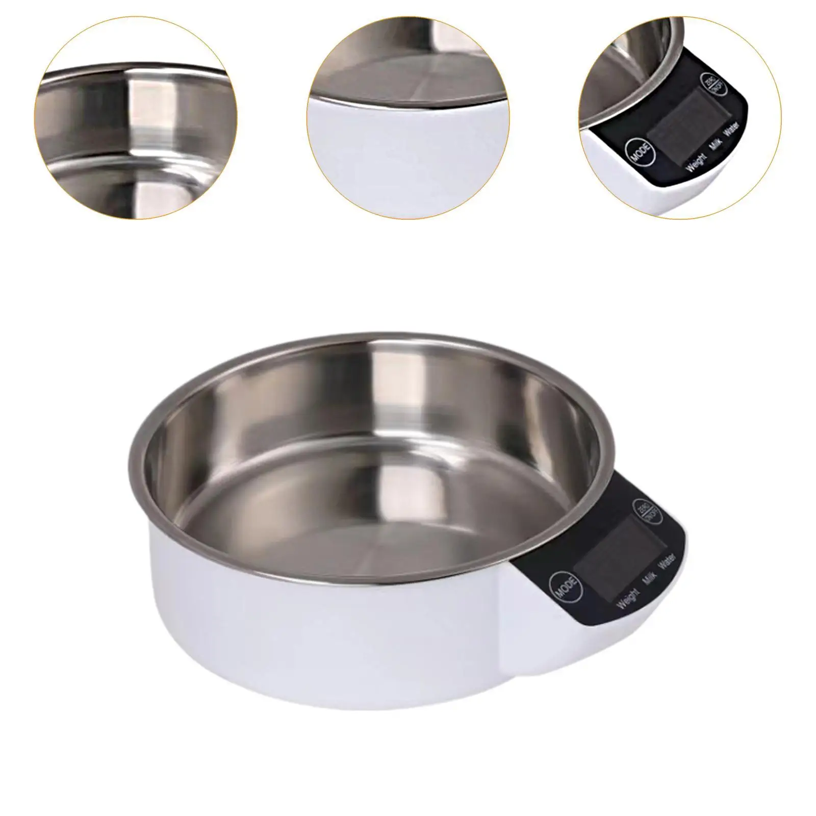 Digital Kitchen Scale Baking Scale Measuring Stainless Steel Accurate 5kg/1G Electronic Food Scale for Baking Cooking Kitchen