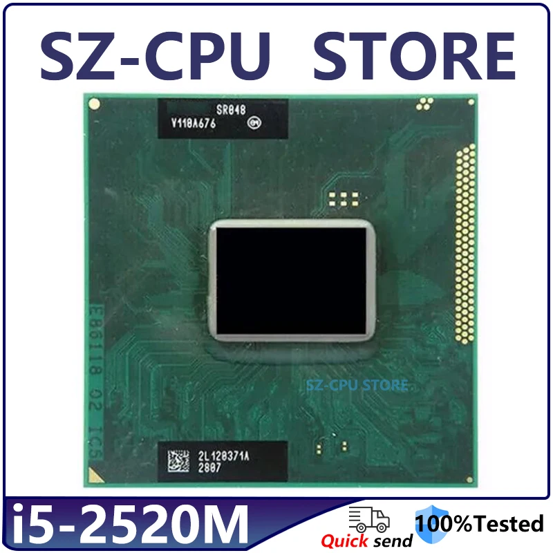 Core i5 2520M 5 шт./лот I5-2520M SR048 2,5 ГГц 3M SR048 Socket G2/rPGA988B cpu HM65 HM67