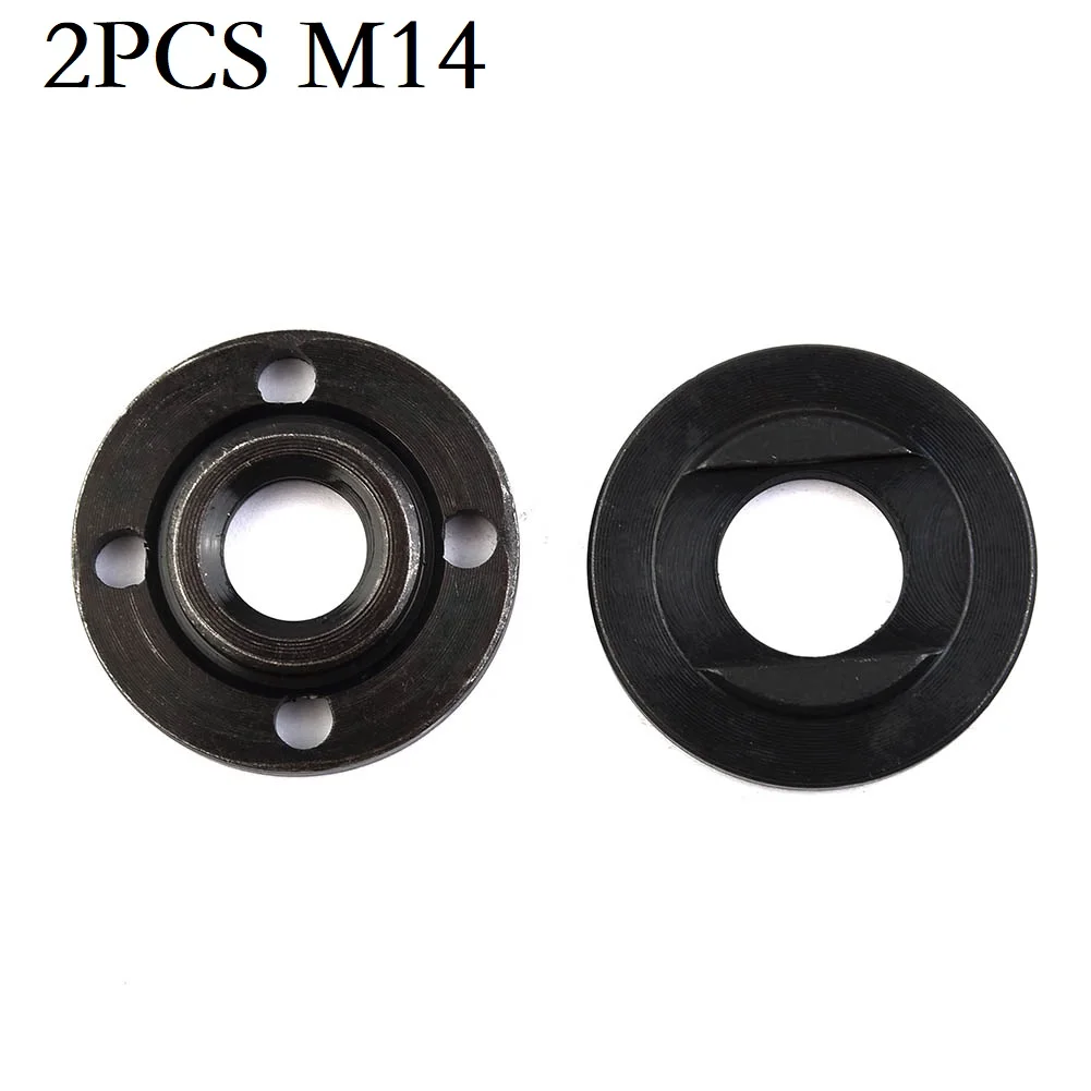 

2pcs/set M14 Thread Angle Grinder Flange Nut Set 40mm Dia Inner Outer Round Lock Nuts Replacement Power Tool Accessories