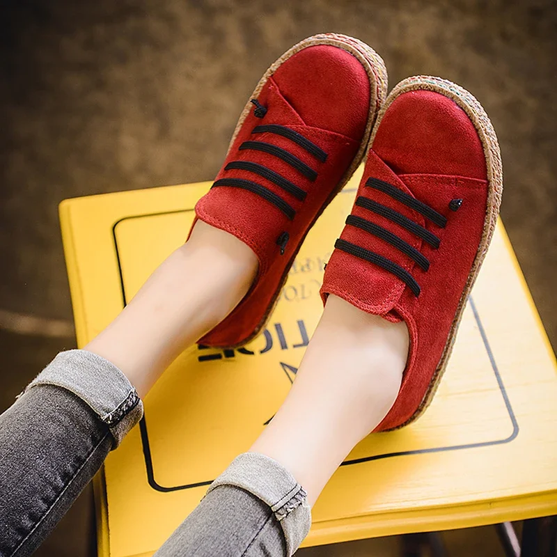 Spring Autumn Women's Lazy Retro Flat Shoes
