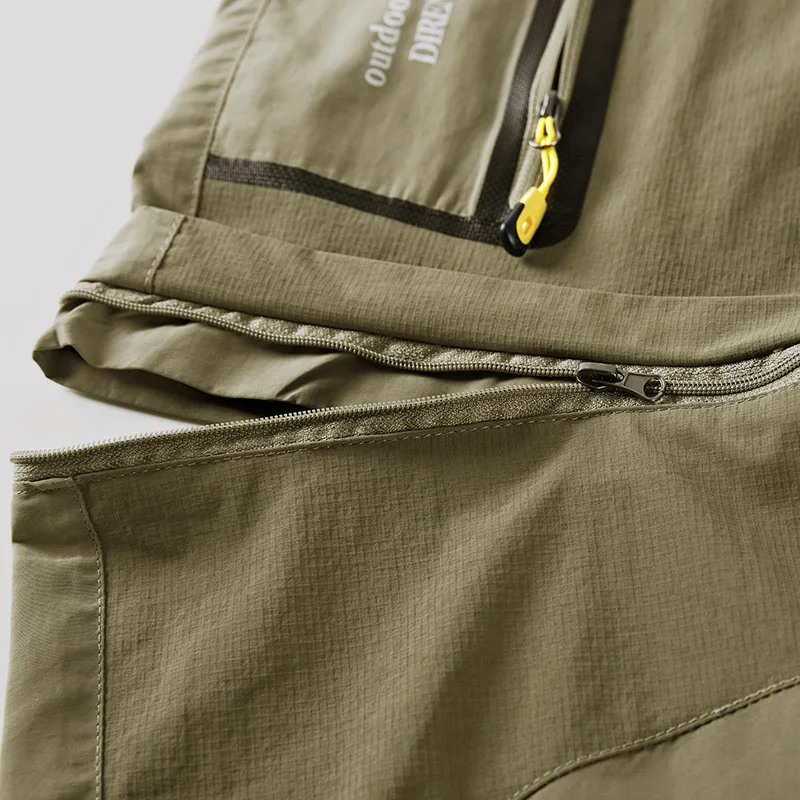 Men's Convertible Hiking Pants with Cargo Pockets and Detachable Legs