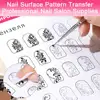 12Pcs Nail Art Training Card Reusable Nail Design Practice Sheet Fingernail Pattern Template Exercise Book Manicure Drawing Tool 1