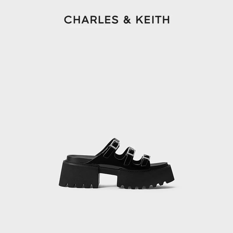 

CHARLES&KEITH24 Spring new CK1-70381017 Thick bottom with thin strip outside to wear open-toed slippers