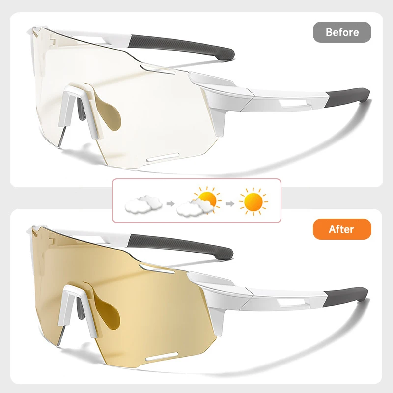 Enhanced Photochromic Sports Sunglasses with UV Protection