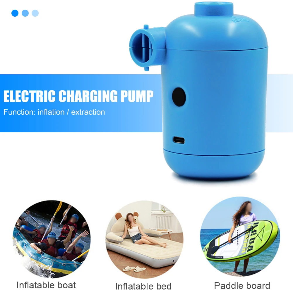 USB Electric Air Pump with Connectors Air Mattress Boat Sofa Auto Inflatable Pump for Rubber Boat Camping Inflator Air Pump Air Compressor Pump Inflatable Pump