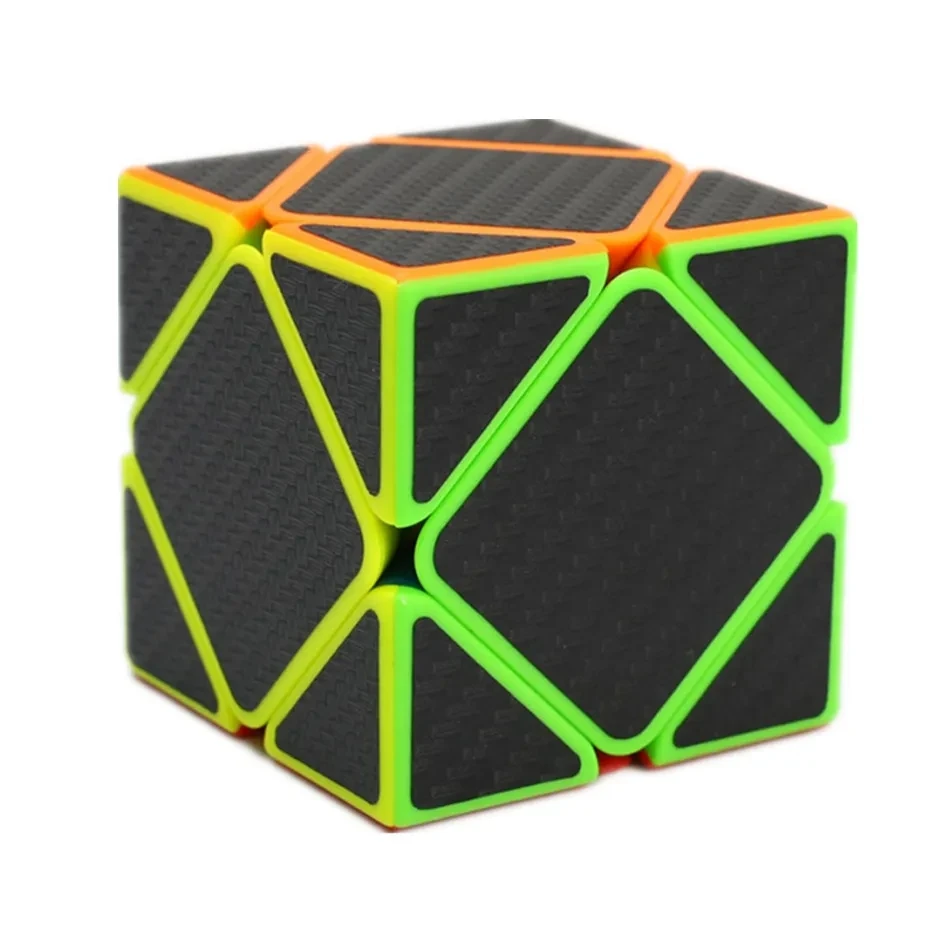 ZCUBE Carbon Fiber Sticker Speed Magic Cube 2x2 3x3 4x4 5x5 Skew