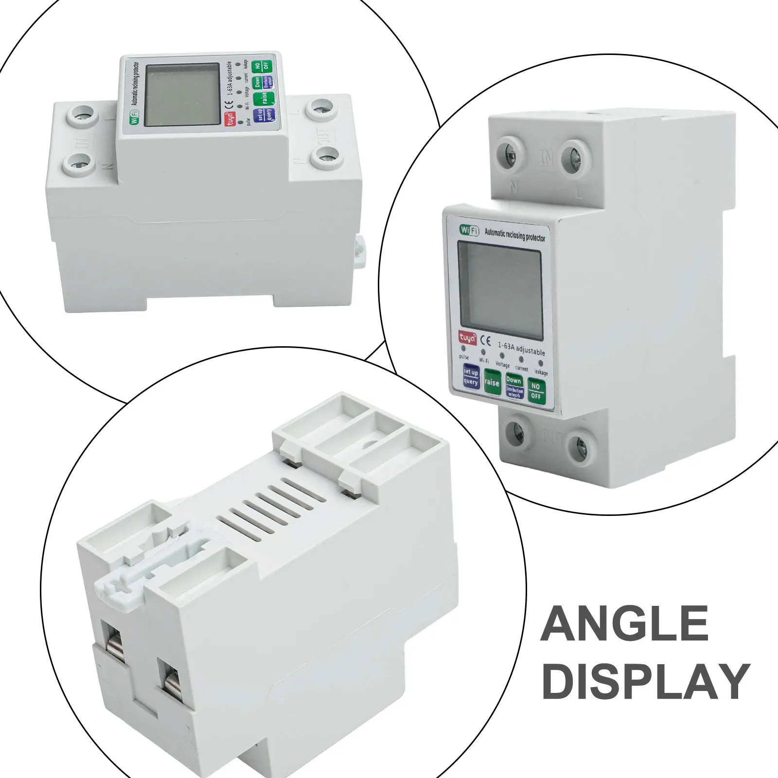 AC80-300V 차단기 정격 전류 1-63A 전류 차단기 디지털 LCD 디스플레이 간편한 설치 고정밀 다중 보호