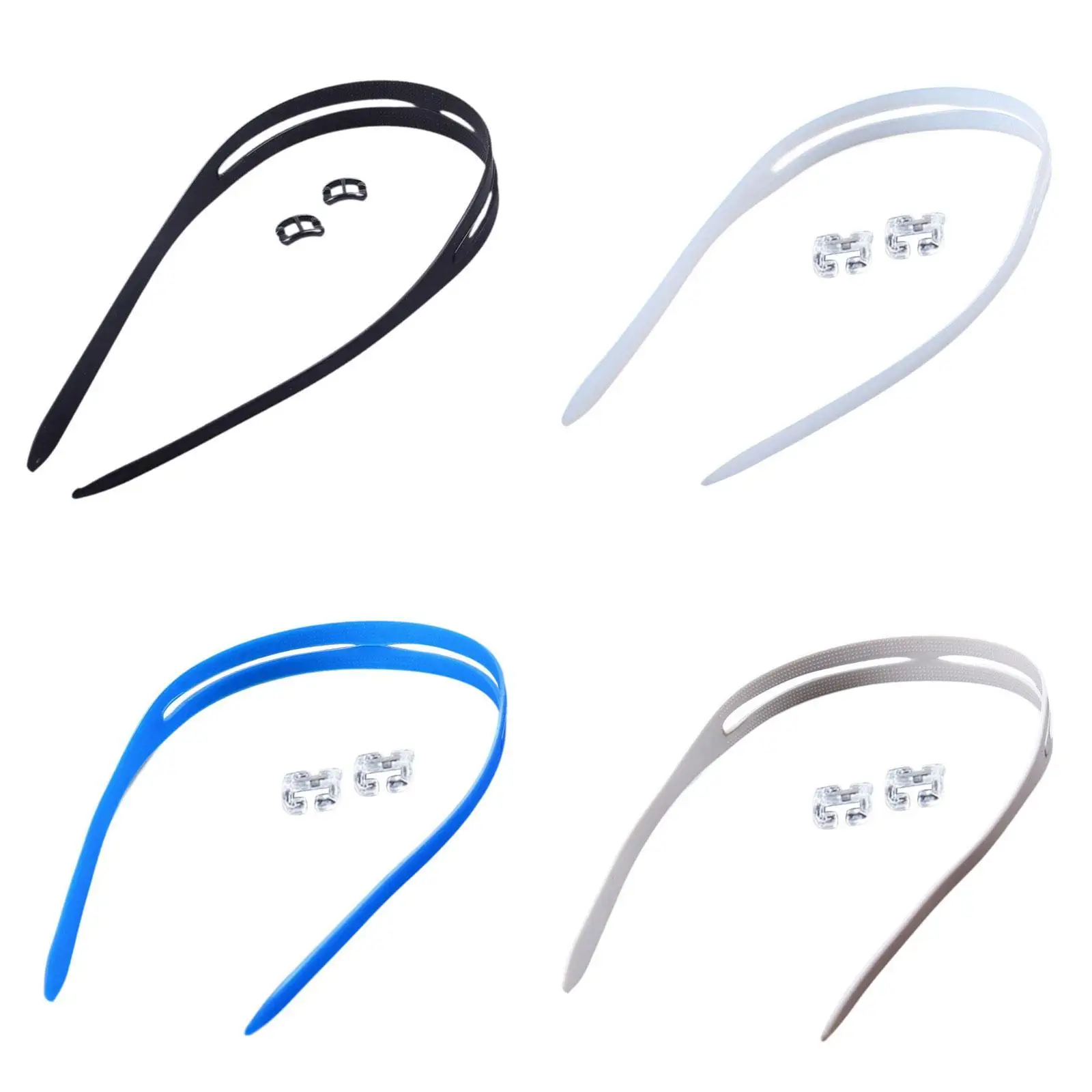 Durable Silicone Strap for Swimming Goggles with Extra Clips