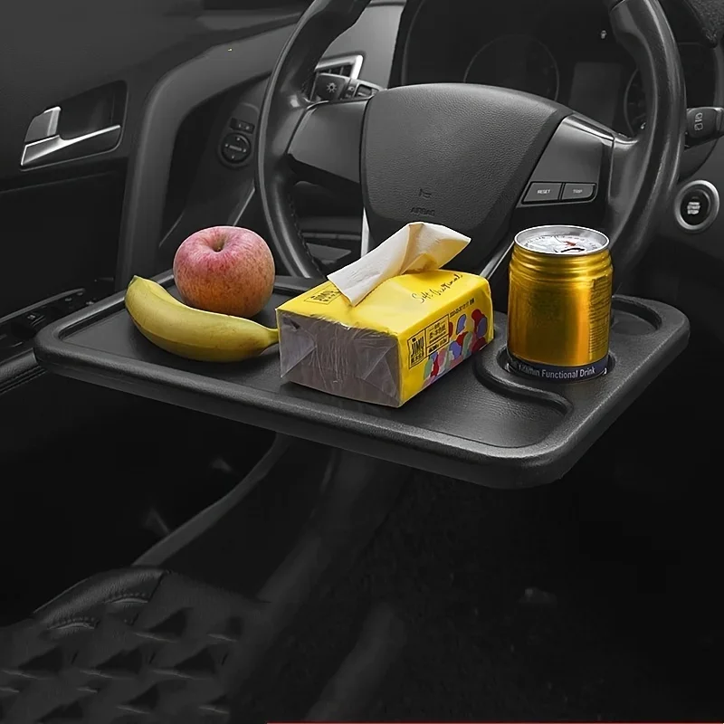 

Car Steering Wheel Expansion Multifunctional Tray for Drinks, Food Placement, Temporary Office ,Universal Stand Accessory