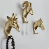 Animal Head Wall Hanger Hooks - Horse Giraffe Elk Elephant Decorative Bathroom Accessory Keyholder wall Guitar keychain Llaveros 6