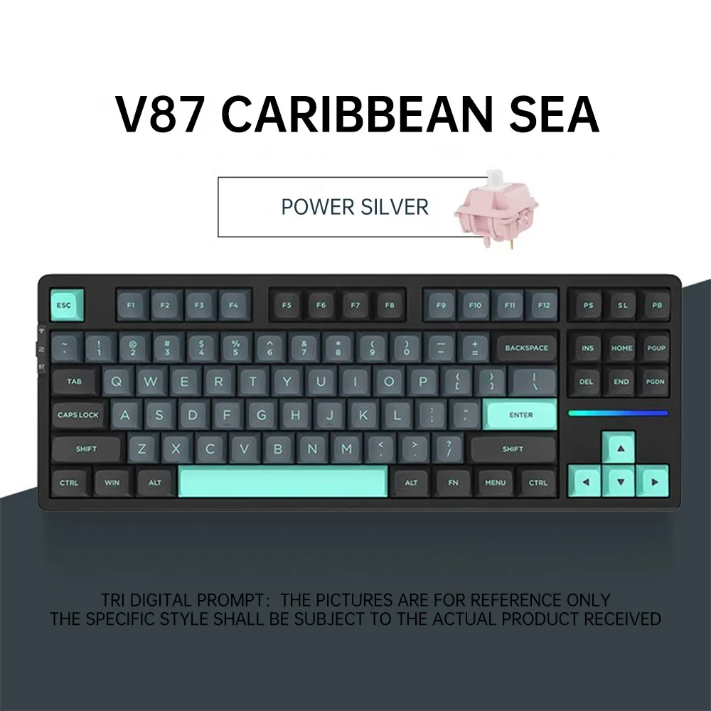 VGN V87Pro メカニカル キーボード,3 つの接続モード,8000mah