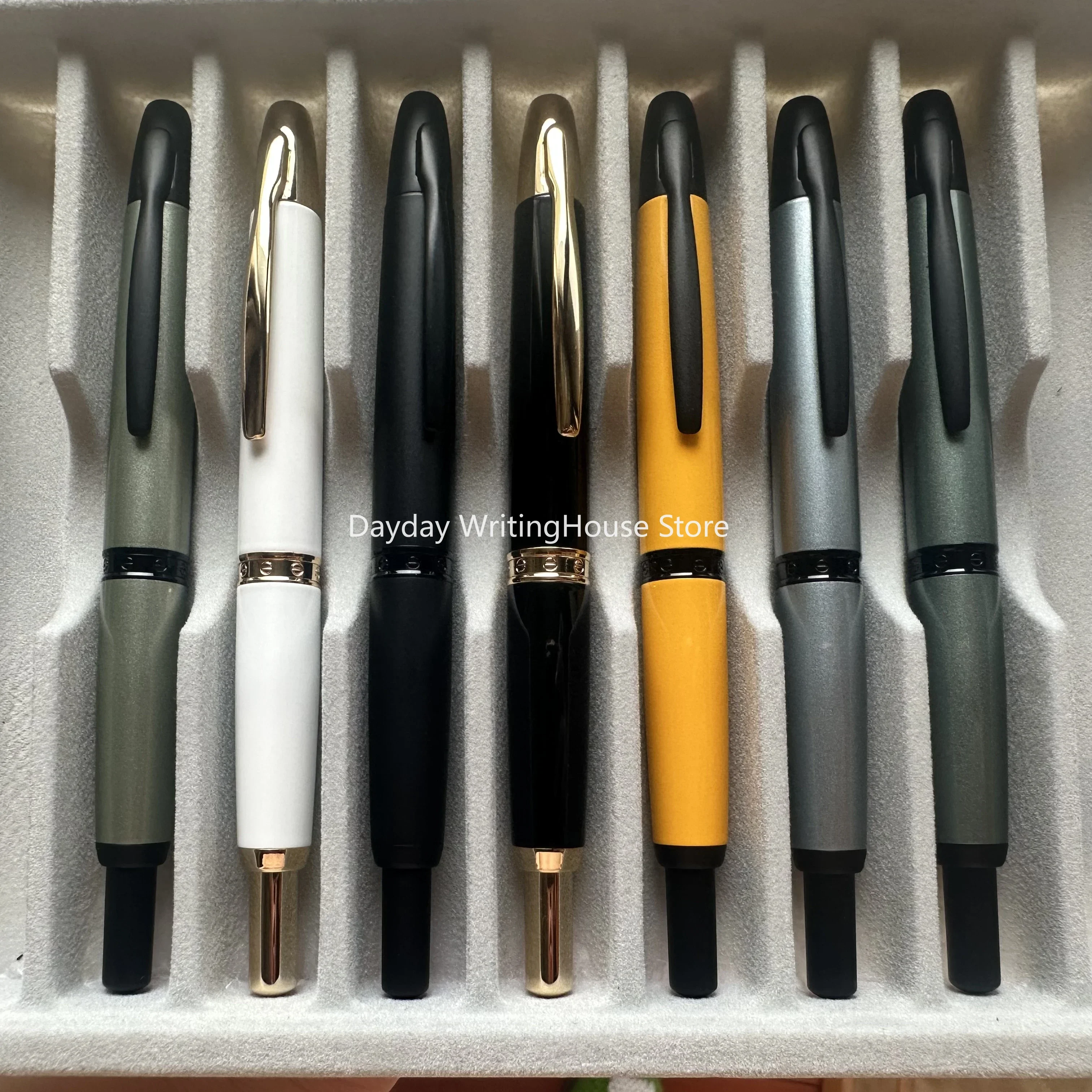 MAJOHN A1 Press Fountain Pen Retractable Fine Nib 0.5mm Metal With Clip Ink Pen Writing Gift Set For Office School Supplies fountain pen metal pen