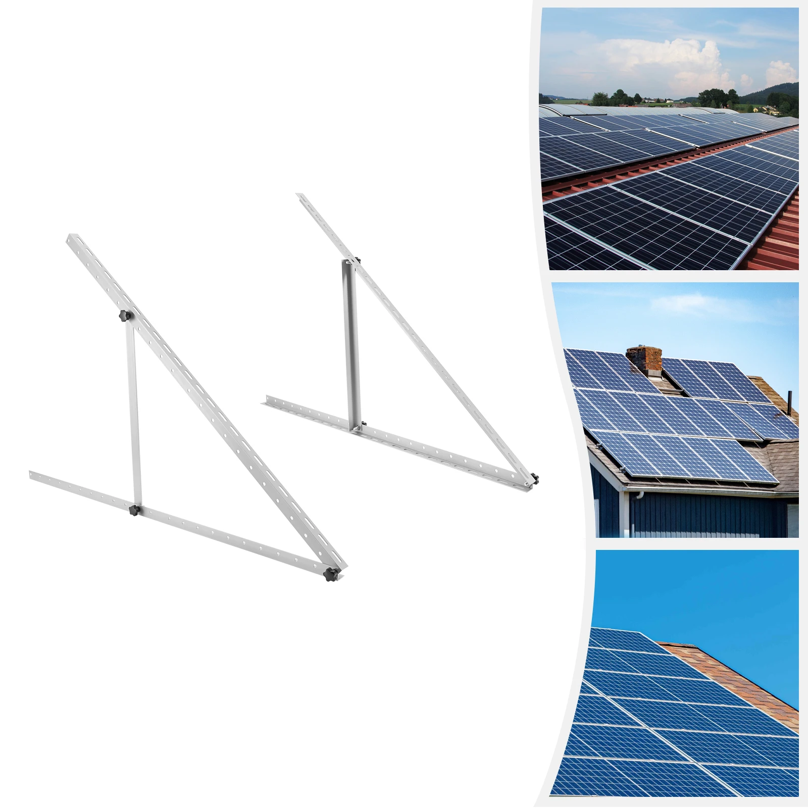 

45" Adjustable Solar Panel Tilt Mount Mounting Brackets Boat RV Roof Off Grid System Solar Panel Mounting Brackets 2Pcs