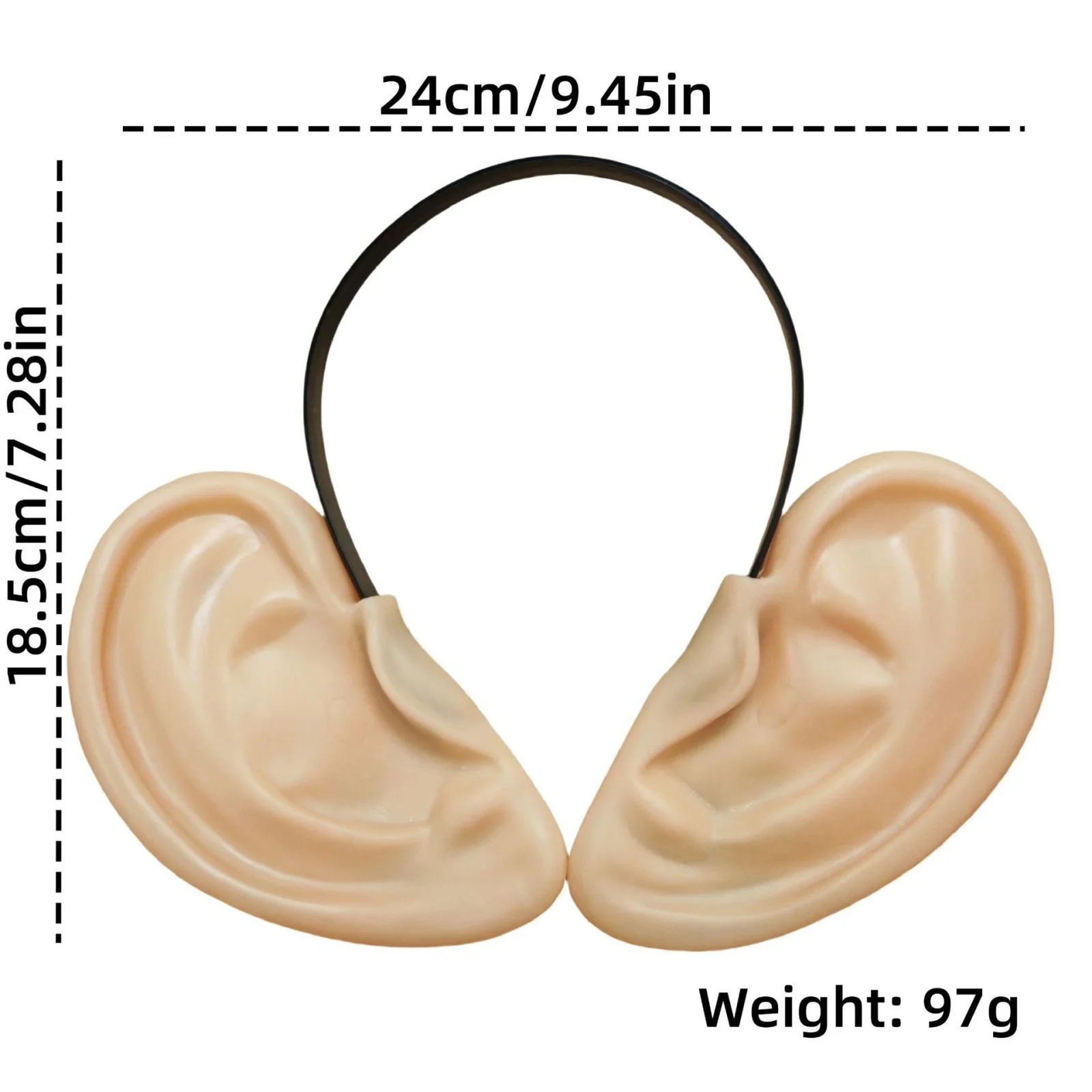 1PC Halloween Big Ear Props, Funny Costume Accessories for Family Party, Novelty Dress - Up Decor
