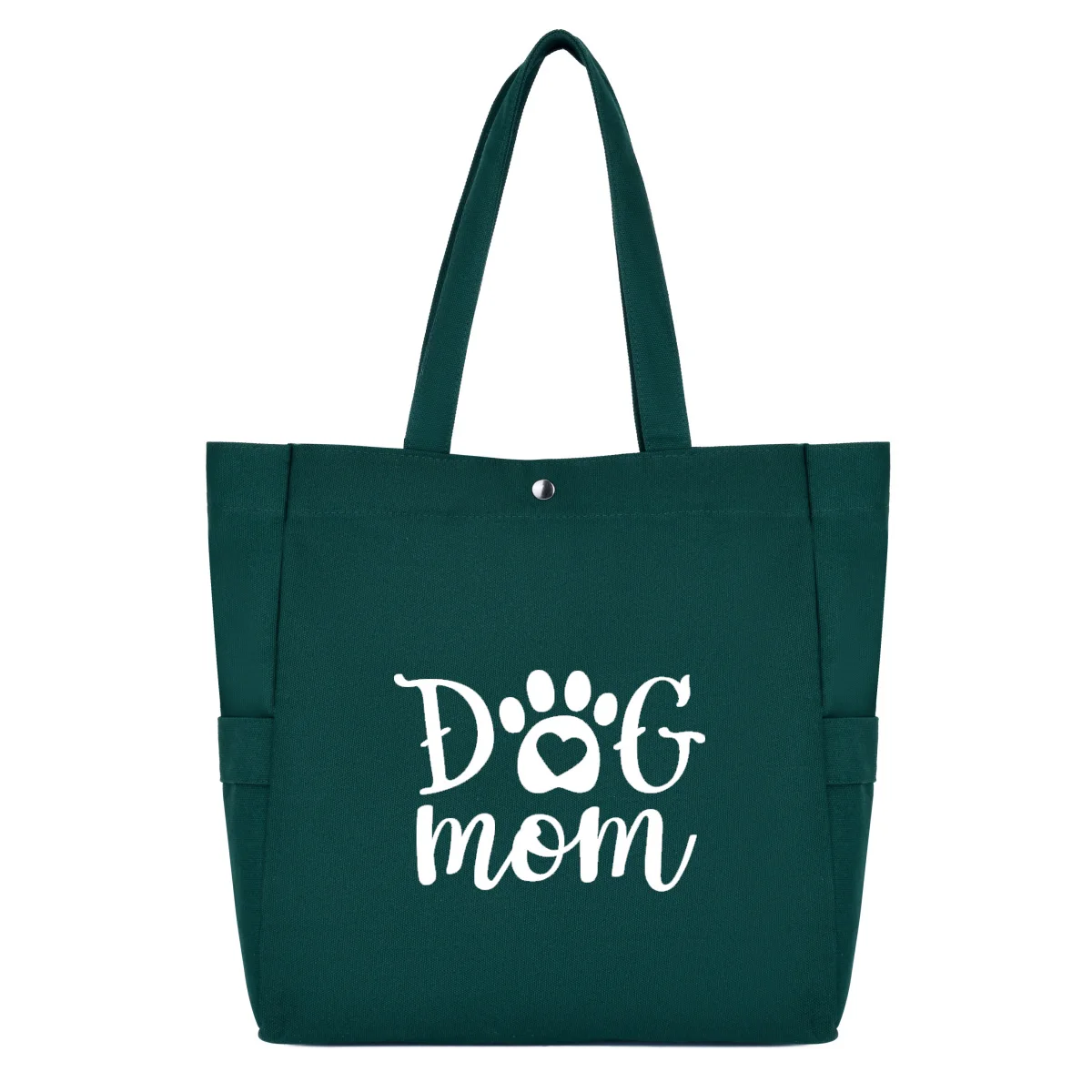 Dog Mom Funny Printed One-shoulder Bag Large Capacity Ladies Tote Bag Canvas Bag Women Shopping Bag