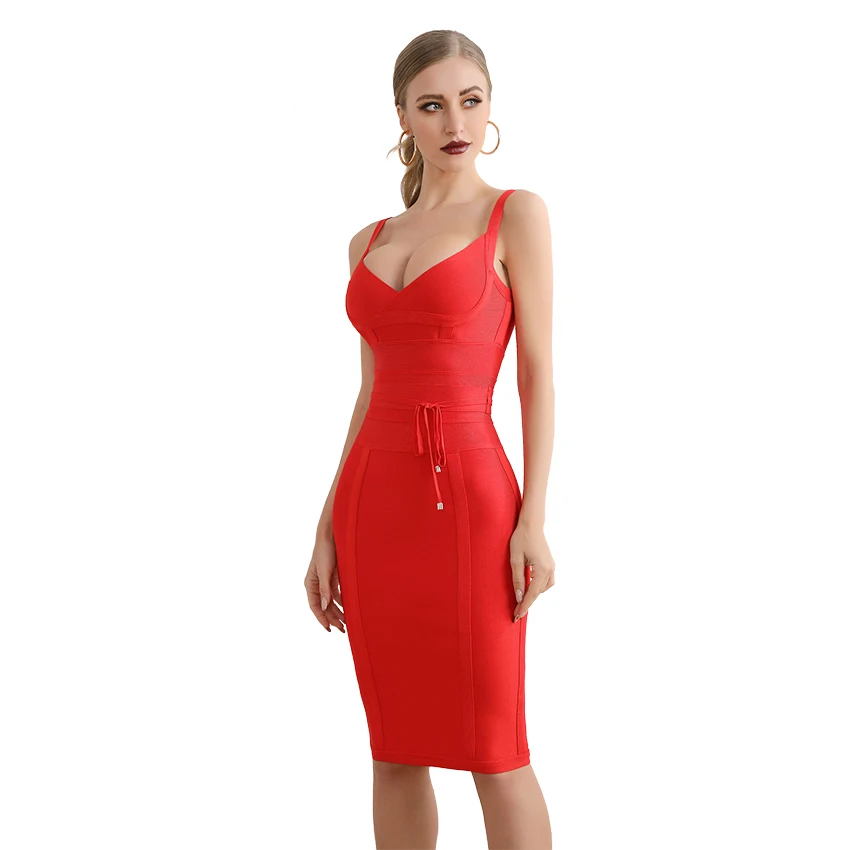 

Women's Bodycon Dress Cocktail Luxury Woman Party Dresses New in Summer Evening Freee Shipping Black Red Sexy Sleeveless Cloth