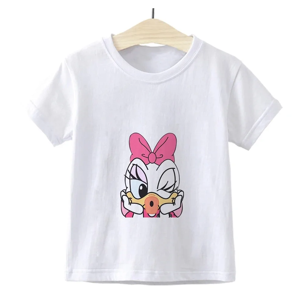 

Fashion Summer Disney Daisy Duck Children T-Shirt Short Sleeve Baby Boys Girls T Shirt Tees Kids Tshirt streetwear Dropship