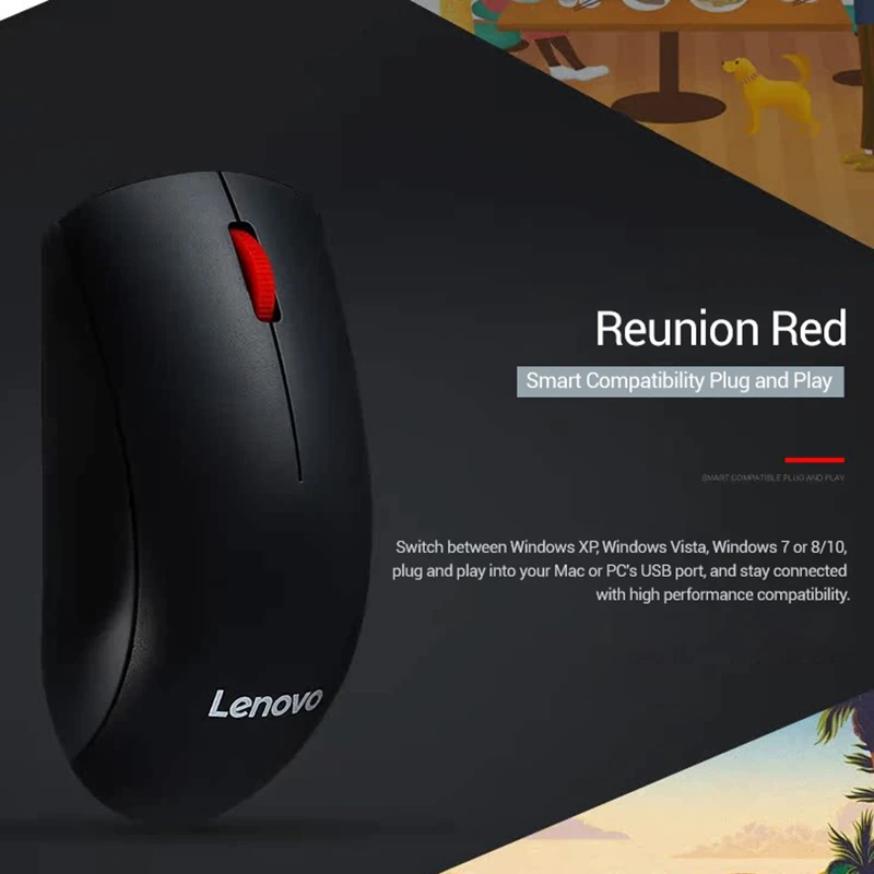 Lenovo M120 pro Mouse Wireless USB Mouse Notebook Desktop Computer Macbook Universal Portable Office Game Computer Accessories