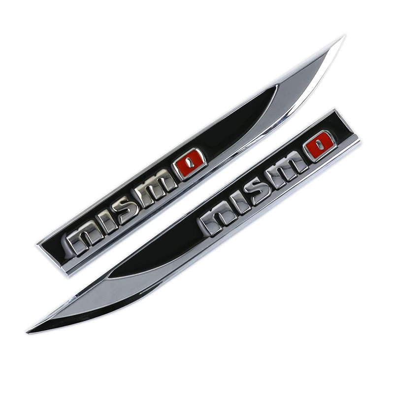 2 Pezzi Car Styling Car Body Fender Side 3D Metal Chrome Nismo Emblem Stickers Per Nissan