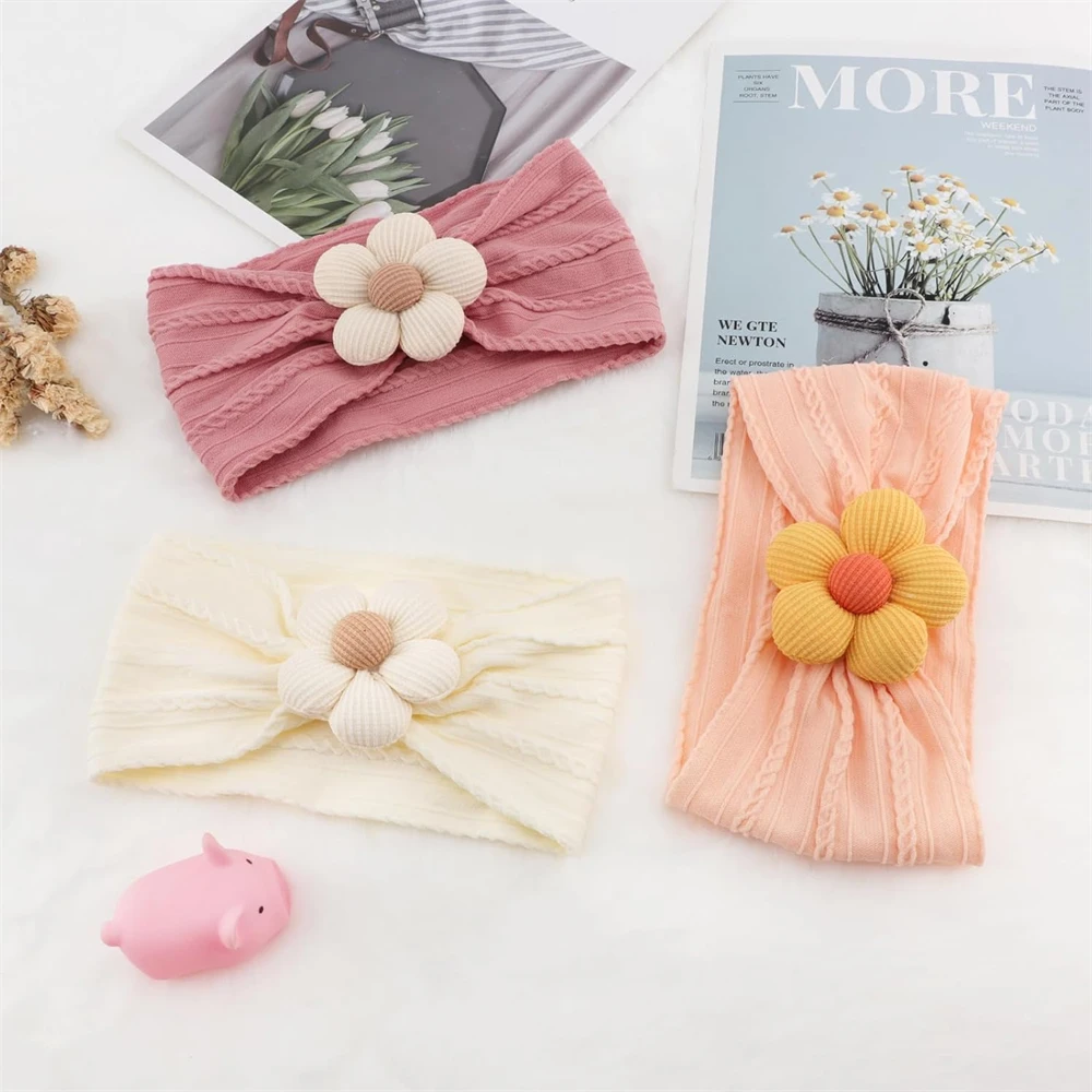 مجموعة زهرة طفل الفتيات Headbands موضة لينة مطاطا...