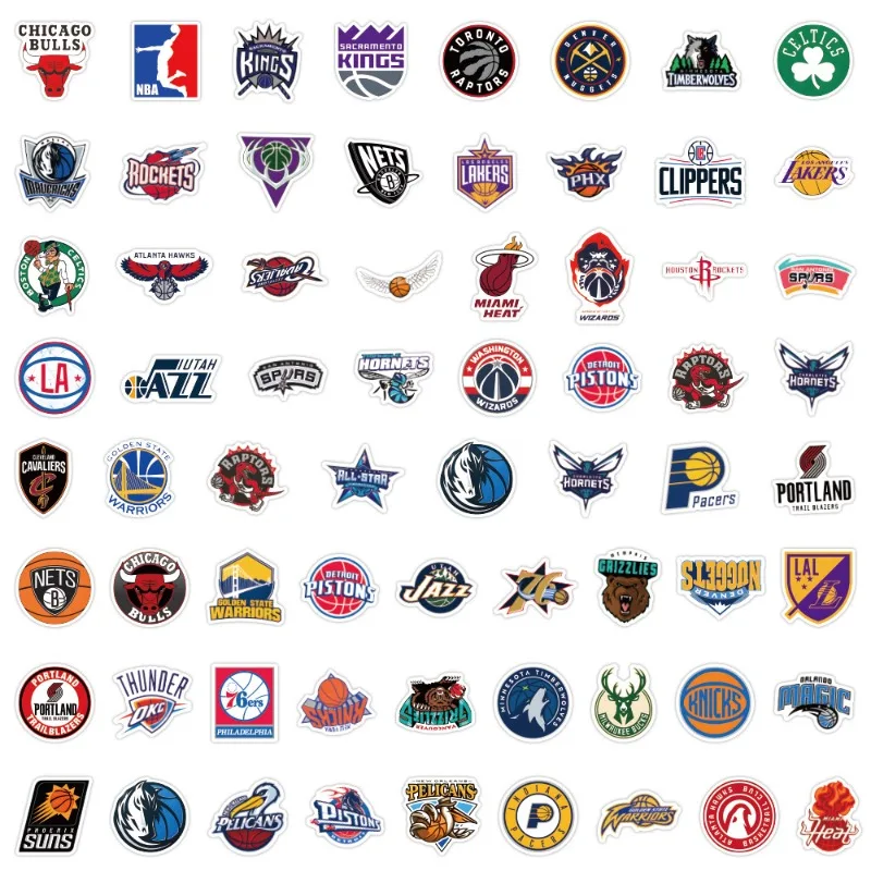 60 uds pegatinas de grafiti de dibujos animados de la NBA DIY taza de agua maleta papelería coche móvil portátil refrigerador decoración pegatinas