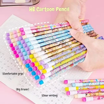 10 Pezzi/Lotto Matite HB Carine a Forma di Cartone Animato con Grande Gommino, Matite Kawaii Capibara Pony per Studenti e Bambini, Penne per Scrivere, Cancelleria Scolastica, Regali