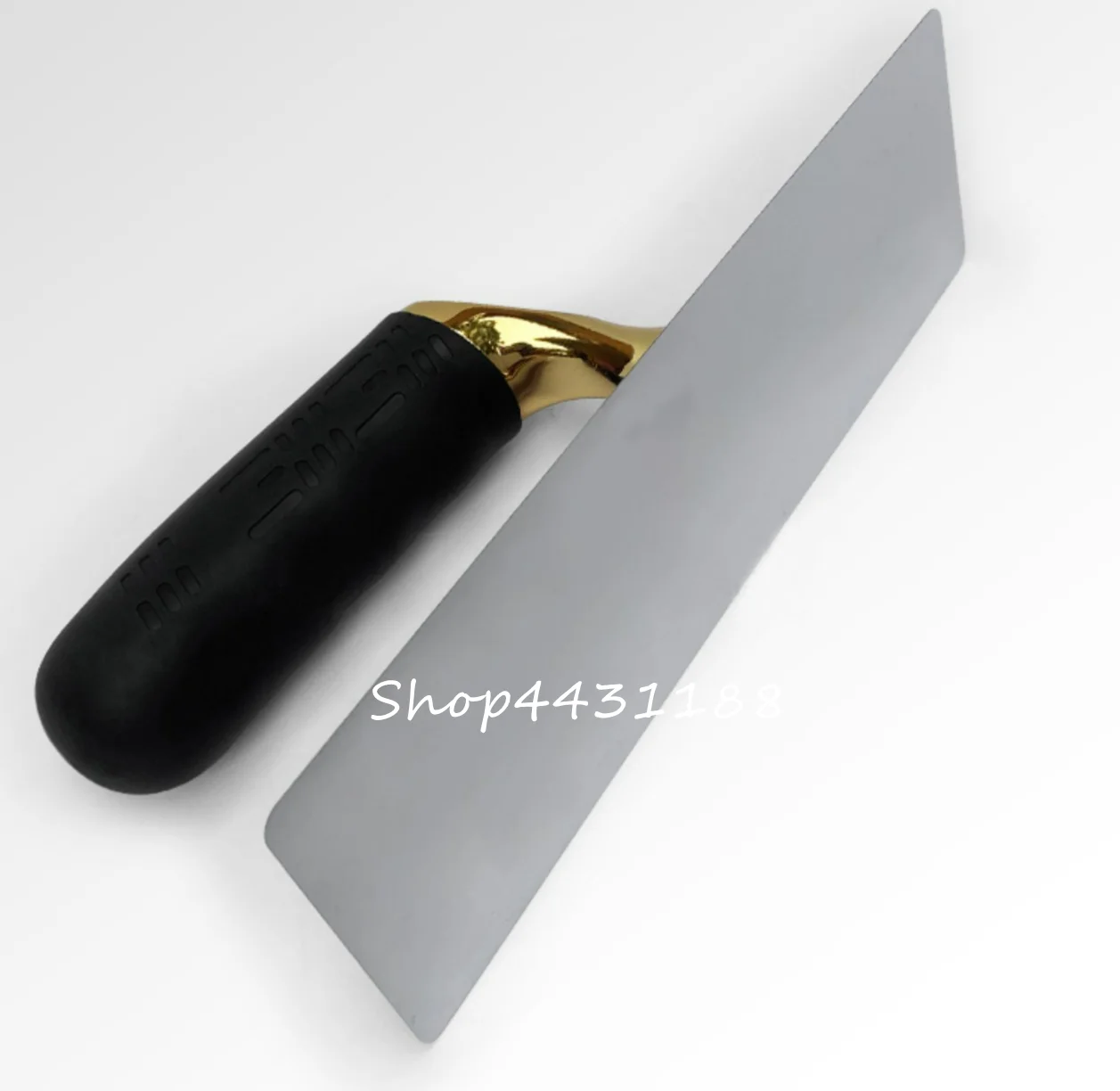 24*10cm Gold plated round corners diatom mud construction nail-free stainless steel trowel batch knife mud trowel thick 0.7mm