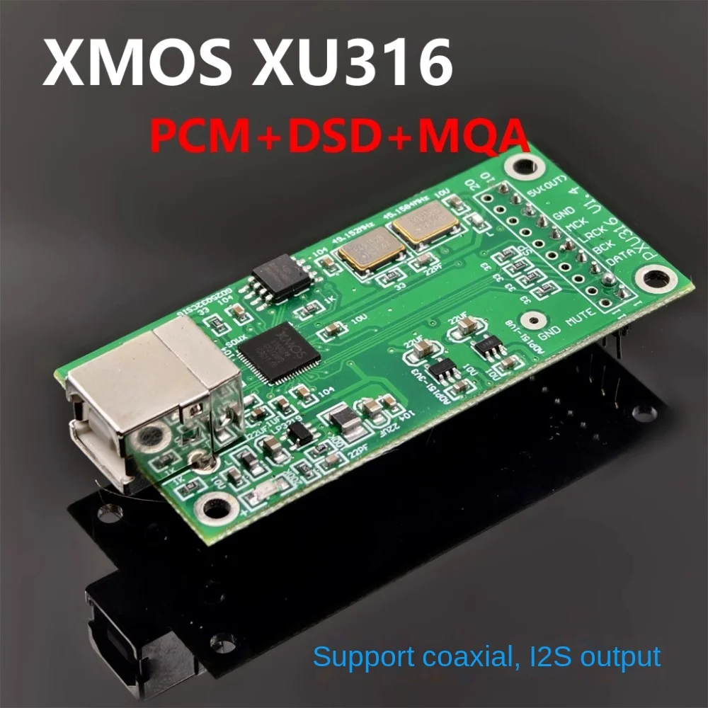 XMOS XU316 USB Digital Interface Coaxial IIS Output 32bit 768K DSD512 Supports MQA Compatibility Amanero USB Card digital interface card