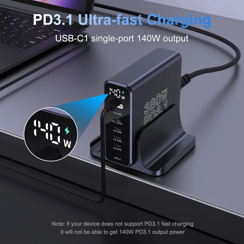 Ubigbuy Charger GaN USB C 380W