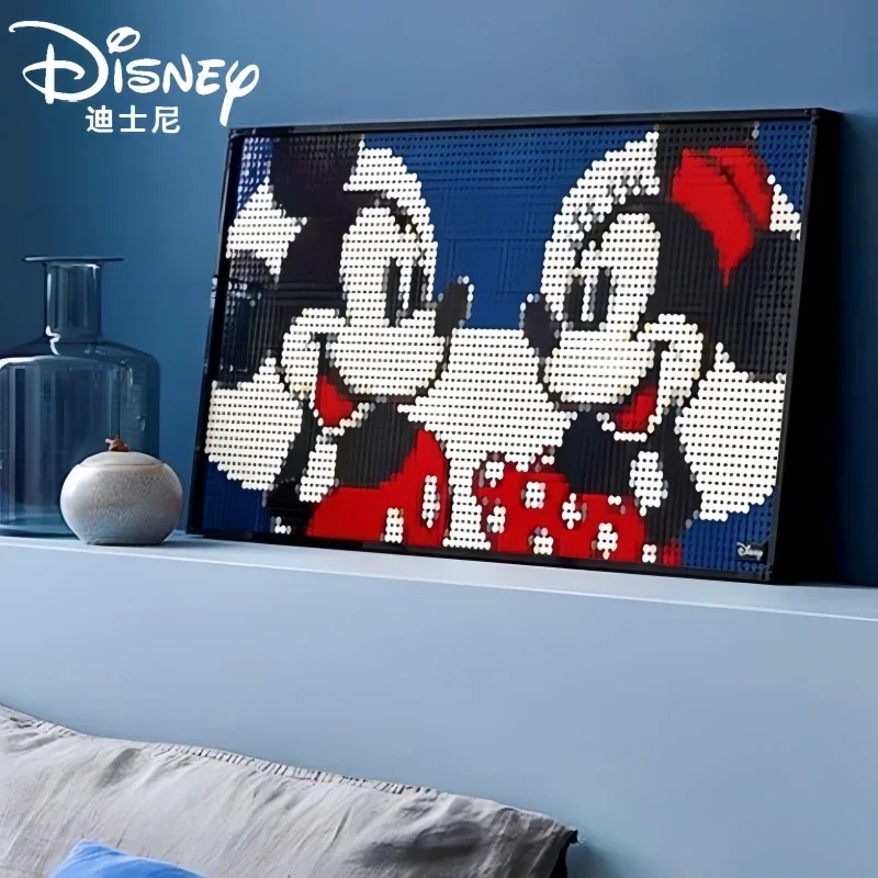 Disney Mickey Mouse Pixel Painting Anime Figures Picture MOC Set
