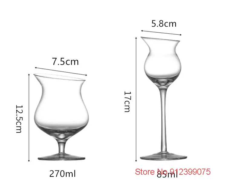 Description Picture 4 of itemSlanted Mouth Cocktail Glasses Personalized Bar Glassware Household Wine Set Oblique Whisky Nosing Cup Brandy Snifter Wholesale