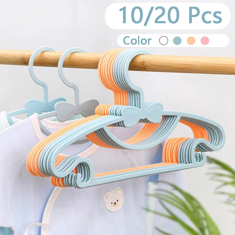 10/20Pcs Baby Hangers Kids Clothes Hanger Bow Hanger Children Coats