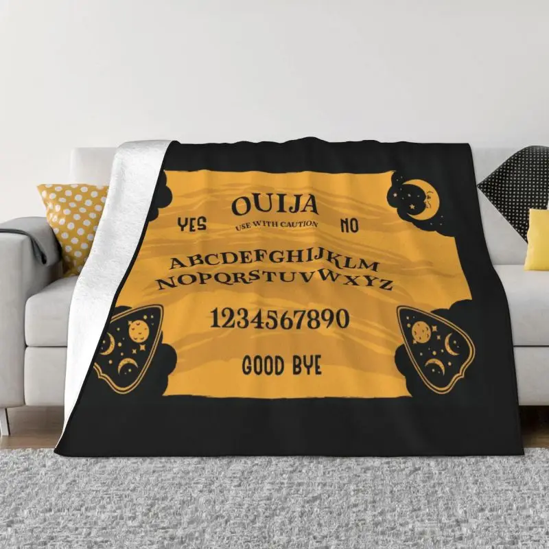 

Occult Witch Ouija Spirit Board Sofa Fleece Throw Blanket Flannel Halloween Witchcraft Blankets for Bed Home Couch Bedspreads