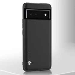 Luxury Soft Vegan Leather Grain Slim Protective Back Cover Case - Pixel 5A (Black)